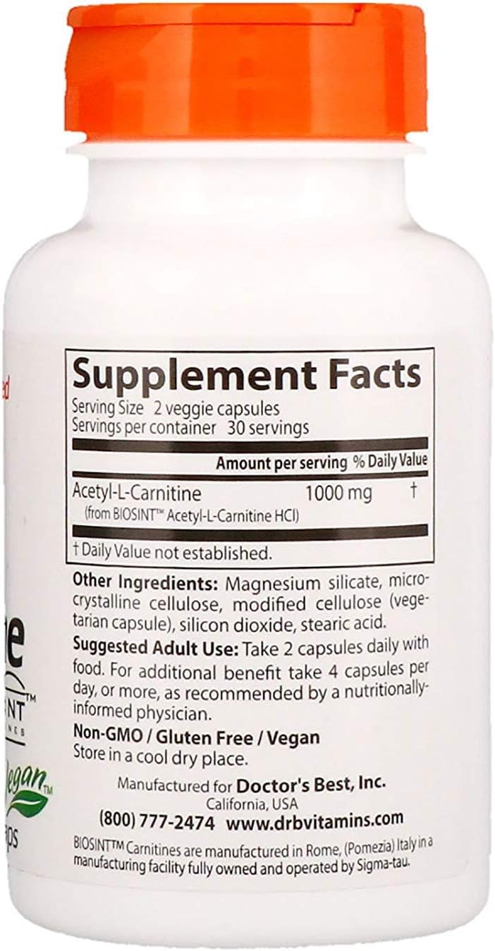 biosint acetyl l carnitine hcl Doctor's Best L-carnitine AD Lose Weight 3X b12 10ml Size:30 veggie caps | 645 mg/l